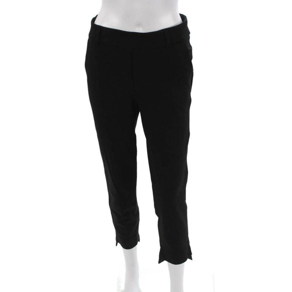 iltm Women Cropped Pants Black Rayon Pull On Petites Size S